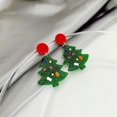 thumbnail image 4 of 1 par de aretes de plata con pasador de dibujos animados, aretes de Navidad extraños, regalo, árbol de Papá Noel, muñeco de nieve, aretes coloridos, joyería (estilo 1), 4 of 4