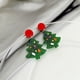 thumbnail image 4 of 1 par de alfileres de plata de dibujos animados peculiares pendientes de Navidad pendientes de regalo árbol de Papá Noel muñeco de nieve pendientes coloridos joyería (estilo 1) Sincero Electrónica, 4 of 4