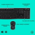 thumbnail image 4 of Logitech MK270 Wireless Keyboard & Mouse Combo Travel Home Office Modern Bundle for PC & Laptop, Pack of 5, 4 of 8