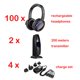 thumbnail image 3 of Auriculares de discoteca silenciosos con sonido de alta definición, sistema de competición, luz LED intermitente, auriculares recargables con transmisor de distancia de 200 m, 3 of 5