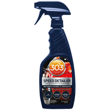 303 Automotive Speed Detailer and Cleaner with UV Protection for Interior and Exterior, 16 fl oz - Provide amazing gloss in no time! Simply spray and wipe for ultimate shine. (30216)
