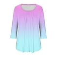 thumbnail image 6 of Women's Blouse Boho Women's Tops Women's Tops 3/4 Sleeve Print Women's Blouse Reorder Items, 6 of 6