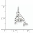 thumbnail image 2 of Sterling Silver Dolphin Diving Through Hoop Charm (22 X 15) Made In Thailand qc6938, 2 of 2