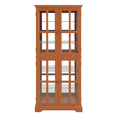 thumbnail image 5 of Tcbosik Glass Display Cabinet, 68.7"H Curio Cabinet with Adjustable Shelves and 4 Doors, Accent Storage Cabinet with Acrylic Back Pane for Living Room, Dining Room, Dark Oak, 5 of 10