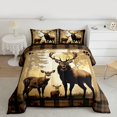 thumbnail image 2 of Feelyou Jungle Deer Family Bedding Comforter Set for Teen, Vintage Buffalo Plaid Twin Comforter Sets, Rustic Wildlife Reversible Bedding Set, Breathable Home Decor, 2pcs, 2 of 8