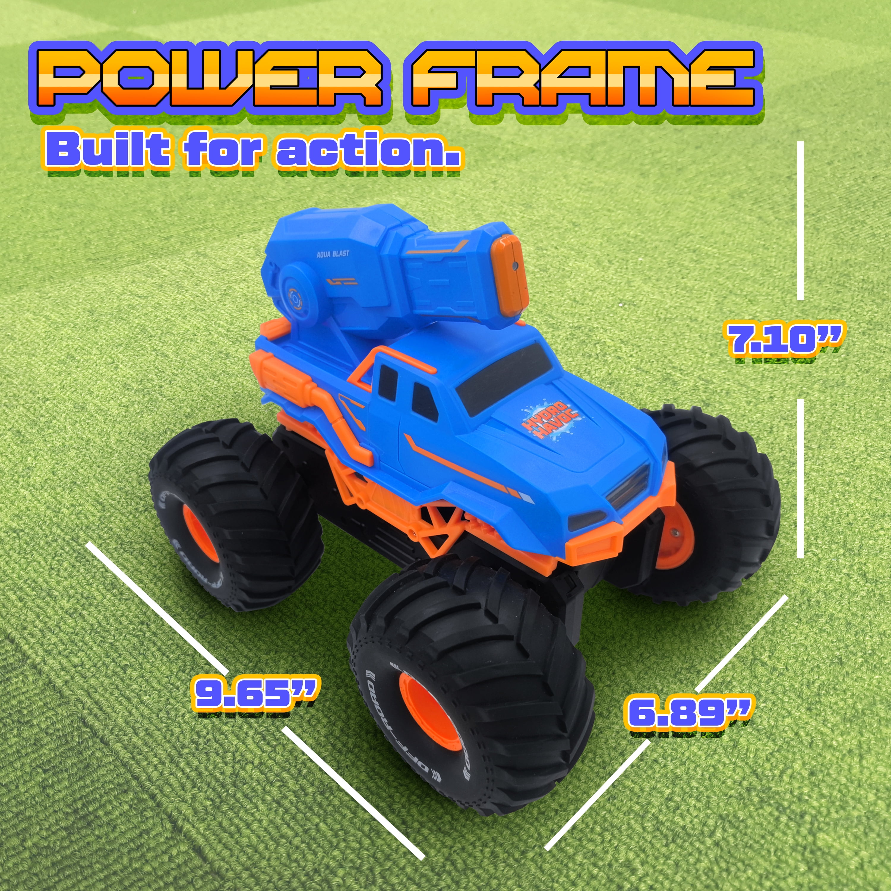 Hydro Havoc Amphibious Remote Control Monster Truck Off-Road & Water Capabilities Indoor and Outdoor Toy for Kids