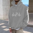thumbnail image 2 of Mens Football Graphic Printed Pullover Crew Neck Quilted Sweatshirt Casual Long Sleeve Sweater Novelty Casual Hoodies with Pockets (GY1-j, S), 2 of 5