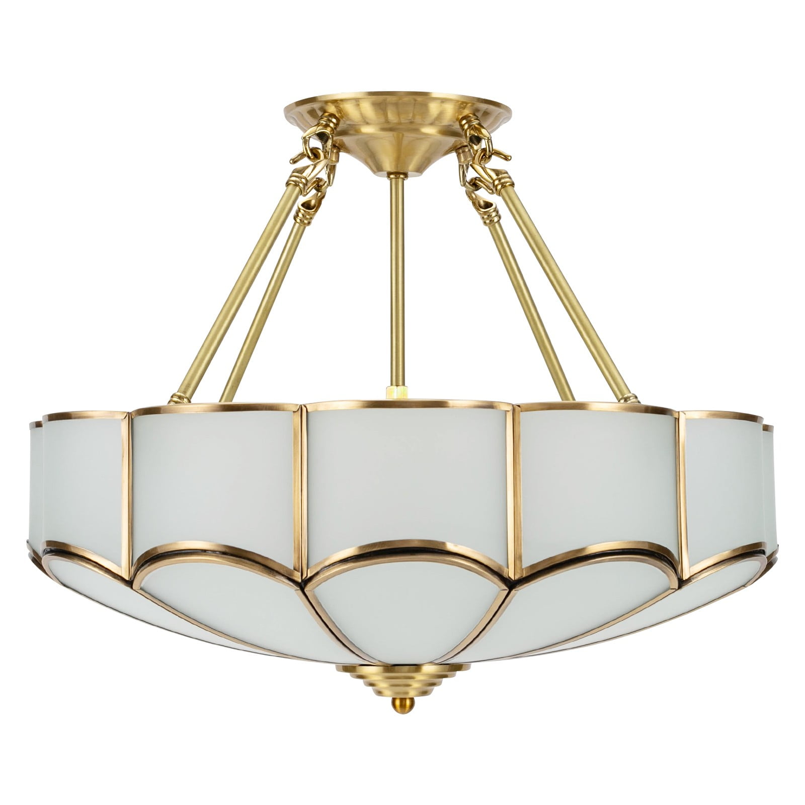 Vintage Ceiling Light Flower Shape Ceiling Light Glass Ceiling Light 17.72*5.9in