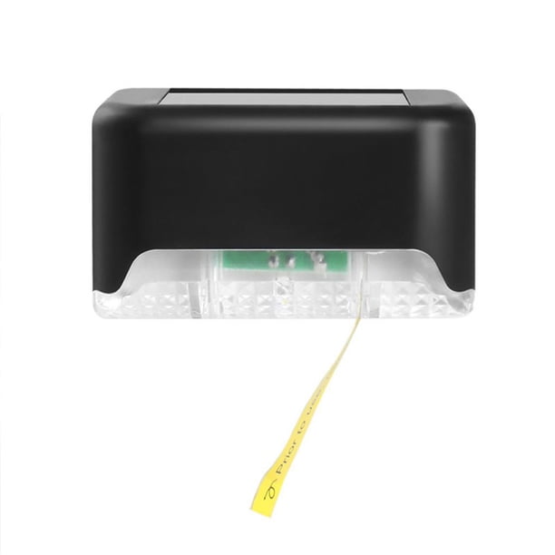 Matsuzay 1/4/8/16 Uds LED lámpara Solar camino escalera exterior impermeable luz de pared jardín paisaje paso cubierta luces balcón valla luces solares Jardín y Patio LED blanco con carcasa negra Matsuzay HA005403-02B