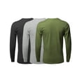thumbnail image 2 of FashionOutfit Men's Causal Solid Basic 100% Ring Spun Cotton Long Sleeve T-shirt, 2 of 4