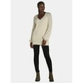 thumbnail image 2 of The Pioneer Woman’s Pointelle V-Neck Sweater, Midweight, Women’s, Sizes XS-XXXL, 2 of 5