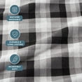 thumbnail image 4 of Bare Home Luxury 100% Cotton Flannel California King Sheet Set, Deep Pocket, 4-Piece, Oliver Plaid - Gray, 4 of 10