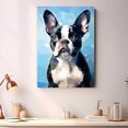 thumbnail image 2 of Boston Terrier Dog Art Canvas, Pet Wall, Polygon Art Print on Canvas Canvas, large wall art, bathroom wall art, Ready to Hang,Living Room,Bedroom ＆ Office, 2 of 4