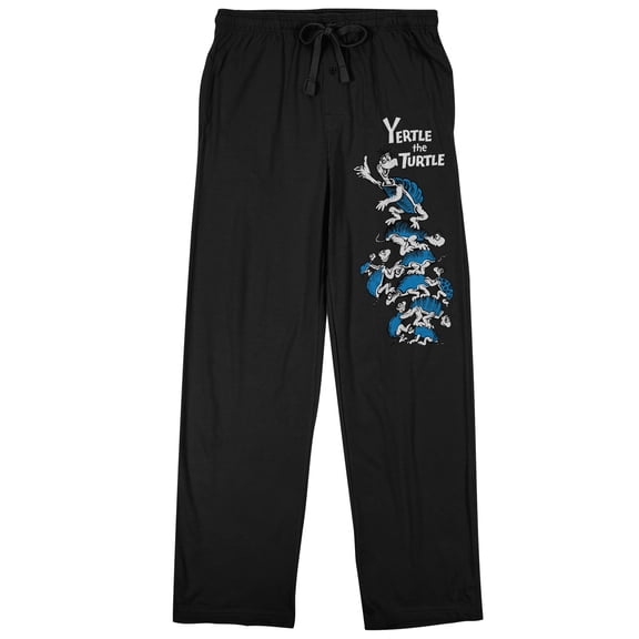 Yertle The Turtle And Other Stories Yertle and other turtles on Black Adult Sleep Pant-Small