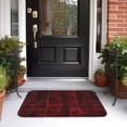 thumbnail image 5 of Crystal Velvet Floor Mat 23.6x15.7in Square Lock Edge Easy Cleaning Using Woven Technique Corrosion Resistant Bottom Drop Plastic Darkred Geometric Patterns_3, 5 of 7