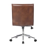 Boss Office Products Vinyl Armless Hospitality Task Chair with Casters, Brown