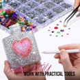 thumbnail image 2 of 24000Pcs Silver Rhinestone Kit, Resin Rhinestones for Crafting, Multi-colored Flatback Rhinestones, Non-Hotfix Gems For Crafting, Clear Rhinestone For Nails, Mini Bows For Crafts, 2/3/4/5/6mm, 2 of 7