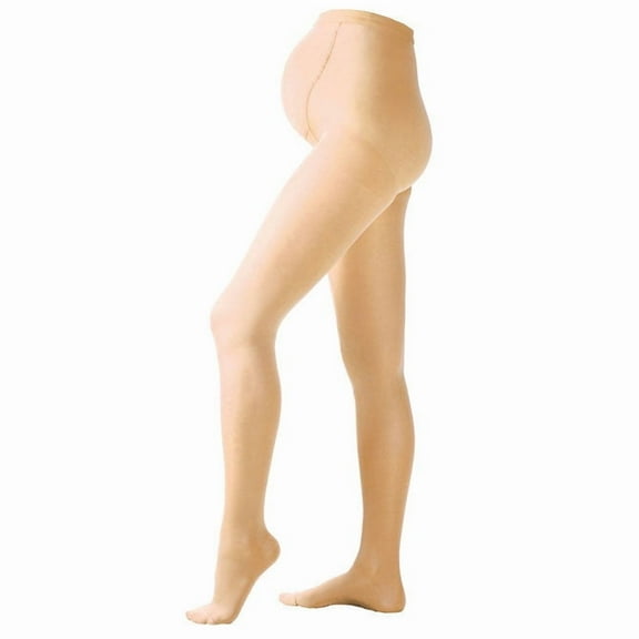 Ames Walker AW Style 306 Medical Support 30-40 mmHg Extra Firm Compression Closed Toe Opaque Maternity Pantyhose Beige Medium