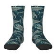 thumbnail image 1 of Kdxio Fish Style Print Children's Socks for Daily Wear and Sports Use Colorblock Mid-Calf Design Breathable Material, 1 of 5