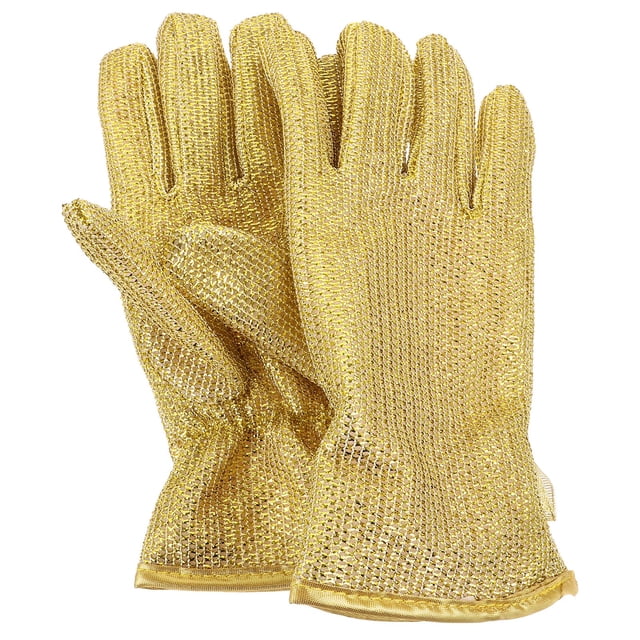 1 par de guantes de alambre para lavar platos, guantes de cocina multiusos para lavar platos.