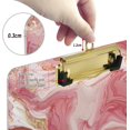 thumbnail image 4 of FMSHPON Fluid Marble Coral Gold Clipboard Hardboard Wood Nursing Clip Board and Pull for Standard A4 Letter 13x9 inches, 4 of 5