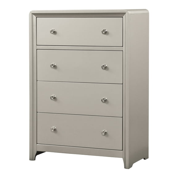 Furniture of America Zarek Modern 4-Drawer Vertical Dresser, Champagne