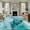 Turquoise, variant on Turquoise Marble Round Rugs 3ft, Abstract Modern Art Marble Crack Non Slip Washable Rug Runner, Low Pile Indoor Floor Carpet Mat Bathroom Rugs for Living Room, Bedroom, Kids Room