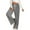 Grey, variant on cfhntfmh Corduroy Pants Woman Wide Leg High Waisted Casual Elastic Waist Fall Pant Trendy Vintage Trousers with Pockets