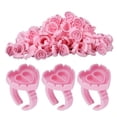 thumbnail image 1 of MesaSe 100 Pcs Anneaux de Colle Tasses de Colle Intelligentes Support de Colle pour Cils Tasses de Colle en Forme de Cœur Tasses pour Extensions de Cils, 1 of 5