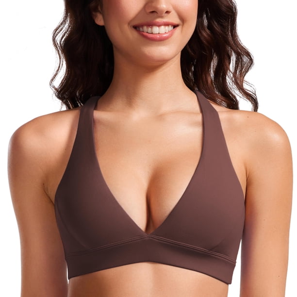 Sostén CRZ YOGA Butterluxe sin varillas con escote profundo en V Taupe XL