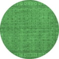 thumbnail image 1 of Ahgly Company Indoor Round Persian Emerald Green Bohemian Area Rugs, 4' Round, 1 of 4