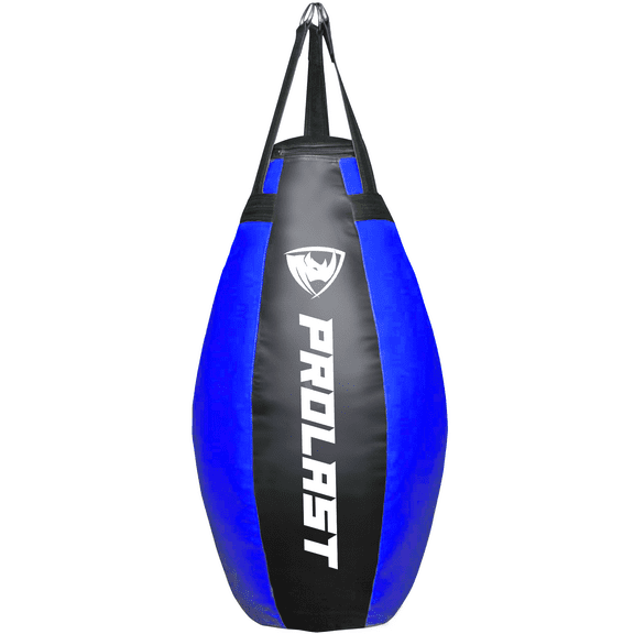 PROLAST Heavy Punching Bag Tear Drop Great for Boxing, MMA and Muay Thai NEW EDITION( Black and Blue )