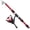 Red, variant on 1.8m Fishing Pole Set Full Kits With Telescopic Fishing Rod And Spinning Reel , Fishing Rod and Reel Combo Full Kit ,Blue