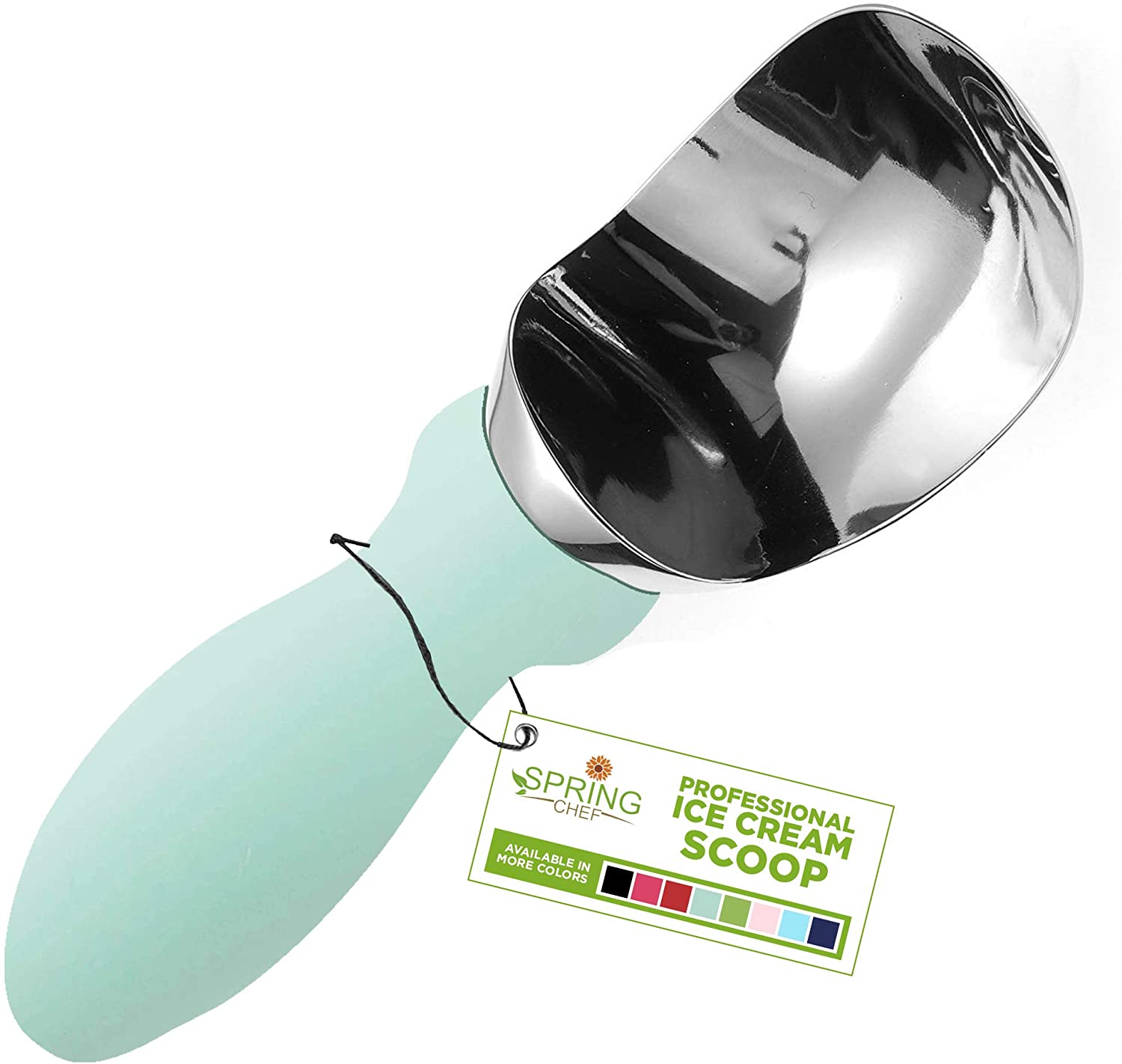 Ice Cream Scoop Heavy Duty 18/8 Stainless Steel with Soft Grip Handle