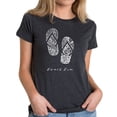 thumbnail image 1 of LA Pop Art Women's Premium Blend Word Art T-shirt - BEACH BUM, 1 of 2