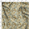 thumbnail image 5 of Soimoi Texture Printed, Japan Crepe SatinFabric, by The Yard 54 Inch Wide, Decorative Sewing Fabric for Dresses Kimonos Gowns, Mustard Yellow, 5 of 6