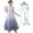 Dress+Accessories Type B, variant on Girls Frozen 2 Elsa Princess Dress Up Costumes Halloween Christmas Fancy Party Dresses
