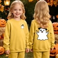 thumbnail image 2 of YDFCWXW Cotton Pullover Sweatshirts for Boys & Girls Kids Long Sleeve Casual Top Soft Breathable Fabric Versatile Halloween Costume (Yellow, 9-10 Years), 2 of 9