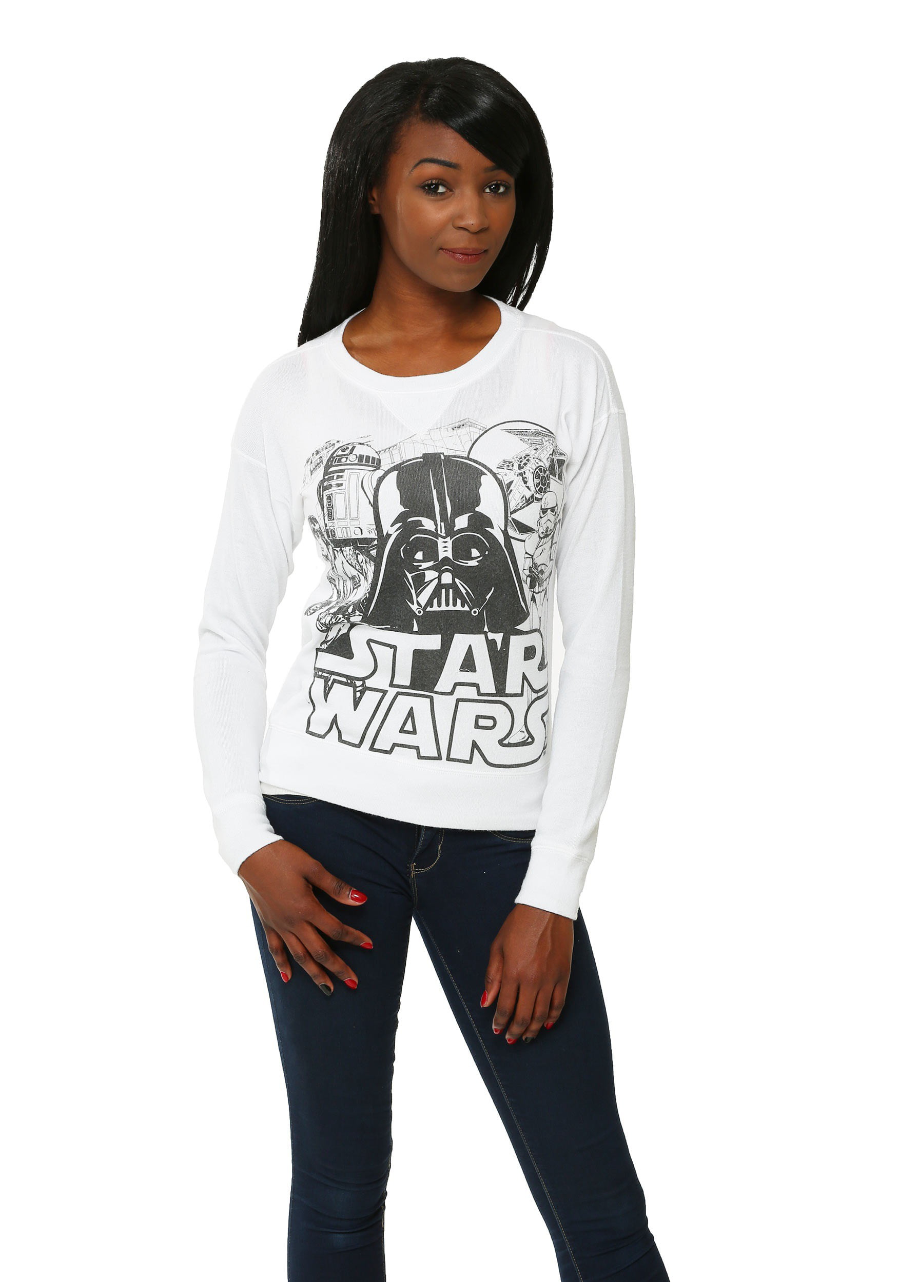 STAR WARS Womens Long Sleeve Cowl Neck Pullover