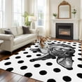 thumbnail image 3 of Black Easter 5'x8' Area Rug for Living Room, Spring Country Cute Bunny Polka Dot Washable Non-Slip Rugs for Bedroom Nursery Dining Room, StainResistant Low-Pile Kitchen Carpet Large Entryway Rugs, 3 of 9
