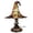 Colorful, variant on Stained Glass Witch Hat Table Lamp Tiffany Style Halloween Night Light Gothic Witch Hat Lamp for Indoor Bedroom Party Decor(Colorful-18cm)