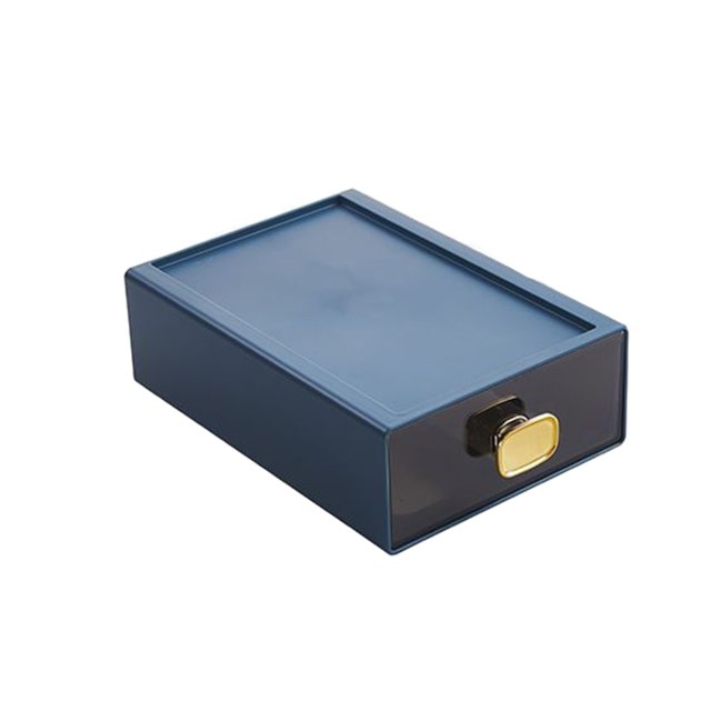 Matsuzay Organizador de escritorio apilable - Cajón organizador de solución de almacenamiento estable y eficiente disponible en color Almacenamiento y organización del hogar 8015 azul
