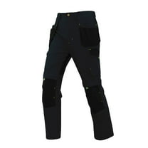 Under $10 Mens Cargo Construction Pants Wear Safety Pants with Knee Pads and Tool Pockets