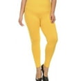 thumbnail image 5 of K-Cliffs Women's Feminine Fashion Full Length Seamless Fleece Leggings, Plus Size/One Size (Usually fits sizes 12-16), Mustard, 5 of 6