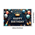 thumbnail image 3 of Yatrandify Decorative Design Birthday Party Banner Polyester Material Celebration Banner Crown Element Balloon Decor for Birthday Party Indoor Decoration Holiday Celebration, 3 of 8