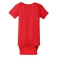 thumbnail image 4 of Yellow Rooster Infant Short Sleeve Baby Rib Bodysuit Raspberry 12M, 4 of 5