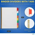 thumbnail image 2 of 1InTheOffice Binder Dividers With Tabs, Big Tab Write & Erase Durable Plastic Dividers, 8 Colored Tabs, 3 Sets, 2 of 7