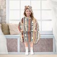 thumbnail image 7 of FORMRS Wearable Blanket Hoodie with Sleeves for Kids Cozy Flannel Sweatshirt, Brown Abstract Dots, 7 of 7