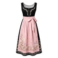 thumbnail image 5 of Women's German Dirndl Dress Costumes for Oktoberfest Carnival 3/4 Sleeve Square Neck Lace Dresses Multicolor 11 M, 5 of 5