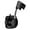 Black, variant on ABPETE Suction Cup Shower Head Holder - Angle Adjustable Spring Arm, Flexible Wall Mount Shower Hose Holder, Removable Hand Held Shower Bracket with Vacuum Lock & Bonus Hook for Bathroom, Kitchen
